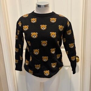 Charming Bear Pattern Crewneck Sweater